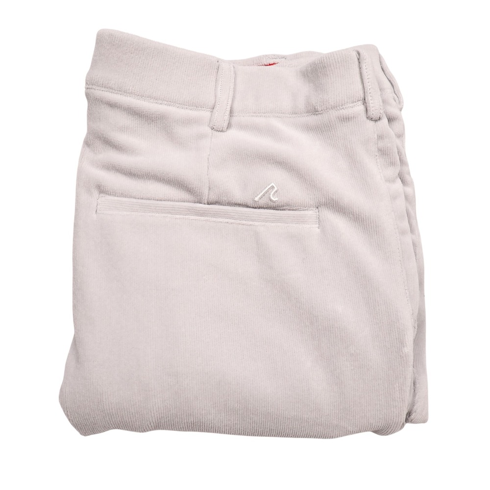REDVANLY Men's M Micro Chip Grey Corduroy Collins Pull-On Trouser Golf Pants